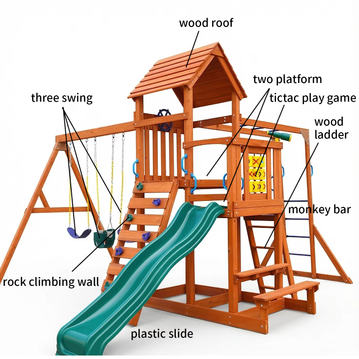 Kids Outdoor Climbing Frame - Perlengkapan Bermain, Rangka Panjat yang Tahan