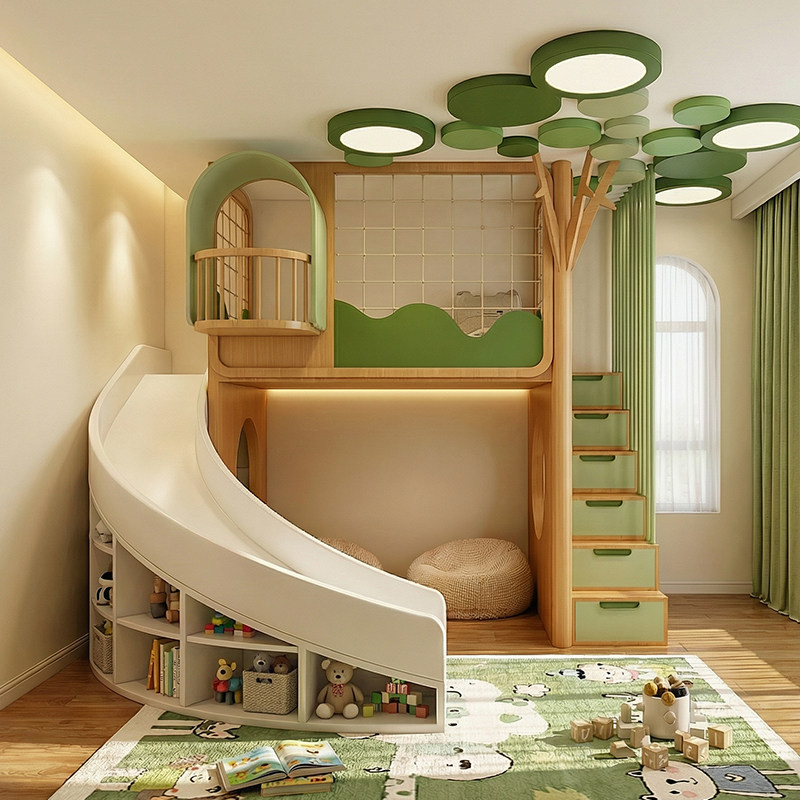 Kids Outdoor Climbing Frame - Ruang anak dari kayu solid Rumah